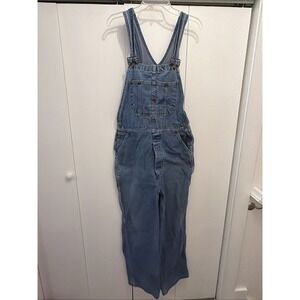VTG Big Mac Overalls Men's 34x29 Denim BibBCarpenter Farm Work THRASHED/DISTRESS